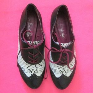 leather saddle shoes size 39 wide oxfords flat